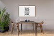 Free Poster Frame In Living Room Psd Mockup Psd