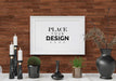 Free Poster Frame Mockup In Living Room Psd