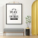 Free Poster Frame Mockup In Living Room Psd