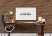 Free Poster Frame Mockup In Living Room Psd