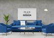 Free Poster Frame Mockup In Living Room Psd