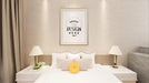 Free Poster Frame Mockup Interior In A Bedroom Psd
