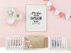 Free Poster Frame Mockup Interior In A Bedroom Psd