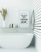 Free Poster Frame Mockup On Bathroom Interior Psd