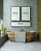 Free Poster Frame Mockup On Bathroom Interior Psd