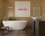 Free Poster Frame Mockup On Bathroom Interior Psd