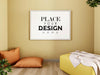Free Poster Frame Mockup On The Wall With Plant Psd
