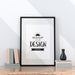 Free Poster Frame Mockup On The Wall With Plant Psd