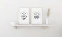 Free Poster Frame Mockup On The Wall With Plant Psd