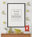 Free Poster Frame Mockup With Interior Ramadan Decoration Living Room Psd