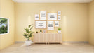 Free Poster Frames In Living Room Mockup Psd