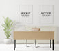 Free Poster Frames In Office Mockup Psd