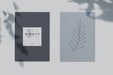 Free Premium Quality Card Mockup With A Leaf Design Psd