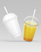 Free Psd Plastic Juice Cup Mockup Template