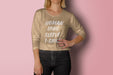 Free Psd Woman Long Sleeve T-Shirt Mockup