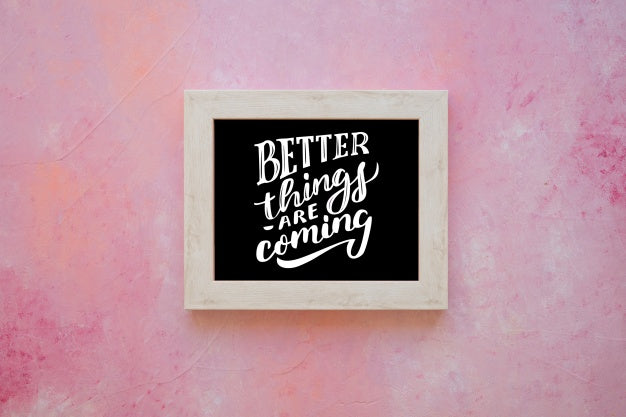 Free Quote And Frame Mockup Concept Psd