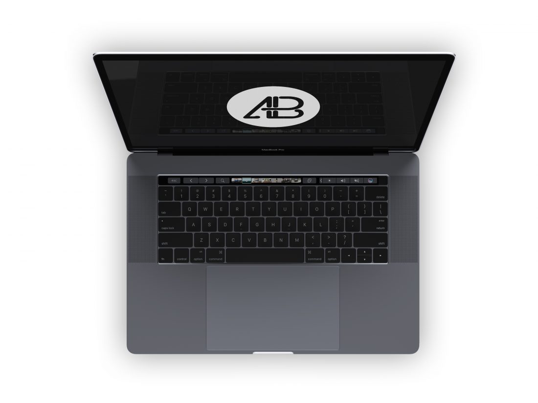 Free Realistic 2016 Space Gray Macbook Pro Mockup Vol.4