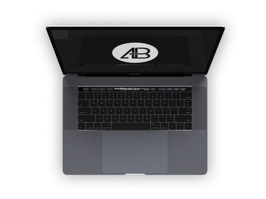 Free Realistic 2016 Space Gray Macbook Pro Mockup Vol.4