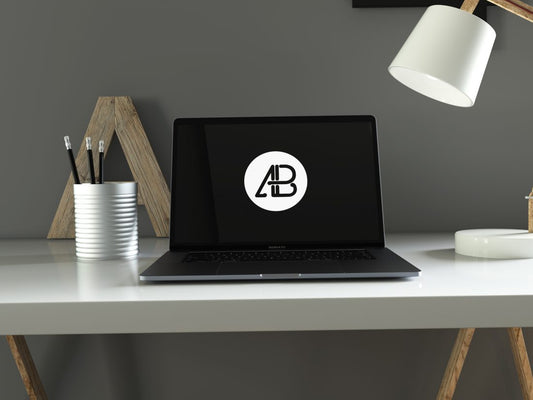 Free Realistic 2016 Space Gray Macbook Pro Mockup Vol.5