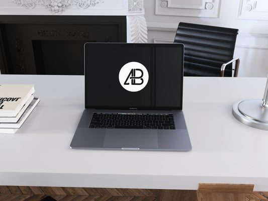 Free Realistic 2016 Space Gray Macbook Pro Mockup Vol.6