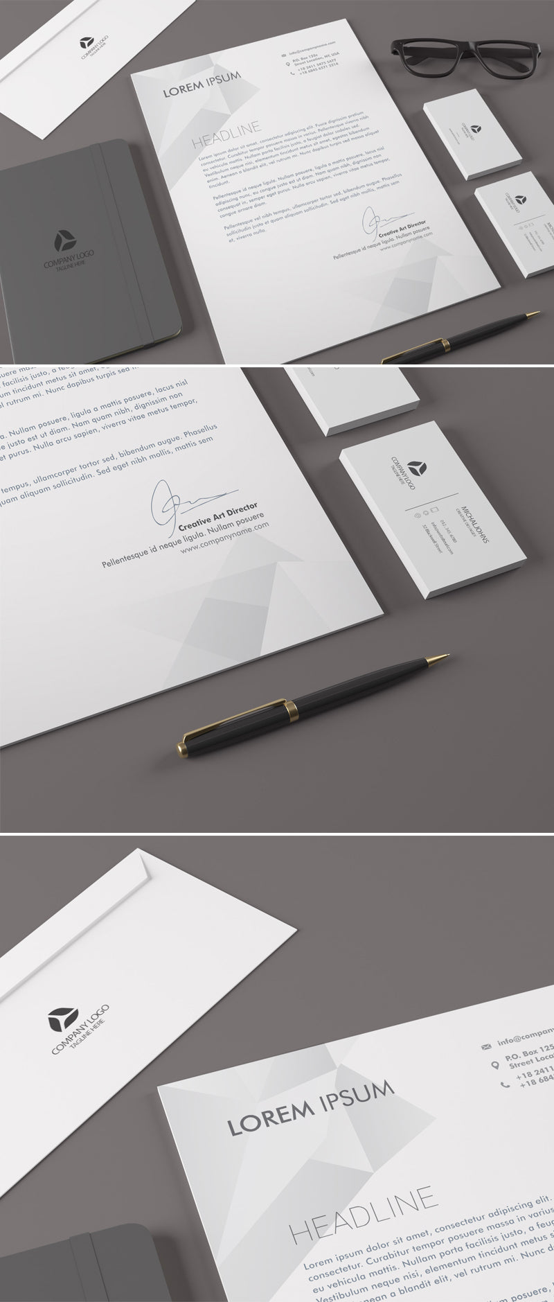 Free Realistic Corporate Identity Stationary Mockup