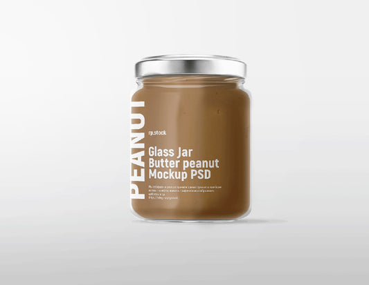 Free Realistic Glass Jar Mockup
