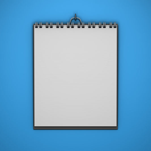 Free Realistic Hanging Calendar Mockup With Color Background Psd