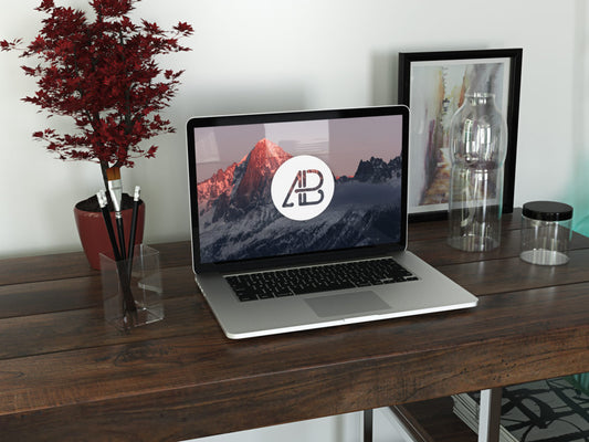 Free Realistic Retina Macbook Pro Mockup Vol.3