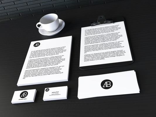 Free Realistic Stationary Branding & Identity Mockup