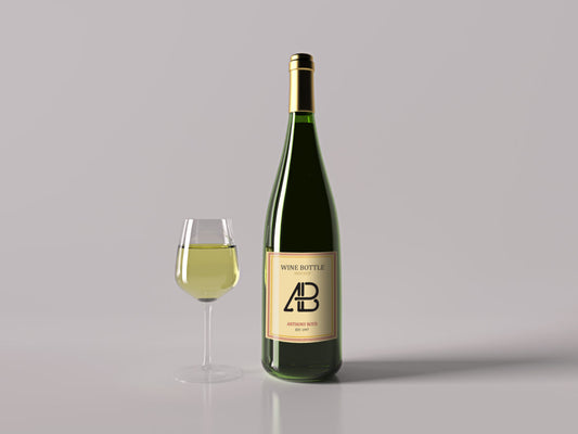 Free Realistic Wine Bottle Mockup Vol.2