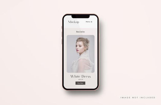 Free Red And Gold Phone Screen Mockup With Mobile App Presentation Template Psd