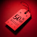Free Red Price Tag With Shadow Black Friday Sales Mock-Up Psd