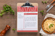 Free Restaurant Menu Concept Mockup Psd