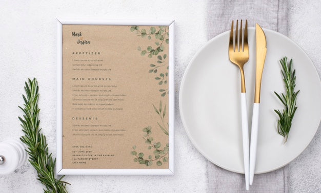Free Restaurant Menu Concept Mockup Psd