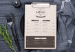 Free Restaurant Menu Concept Mockup Psd