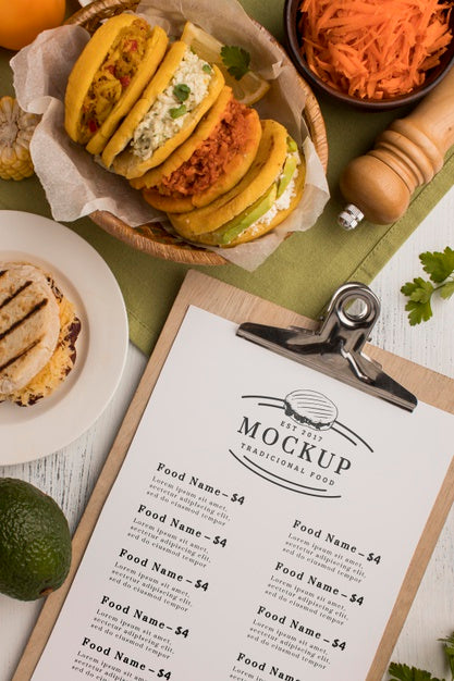 Free Restaurant Menu Mock-Up And Food Psd
