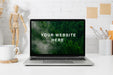 Free Retina Macbook Workspace Mockup