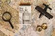 Free Retro Travel Concept Mockup With Notepad Psd