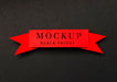 Free Ribbon On Black Background Black Friday Sales Mock-Up Psd