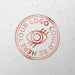 Free Rose Gold Engraved Logo Mock Up Psd