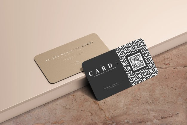 Free Rounded Corner Business Cards Mockup Psd
