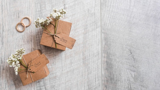 Free Save The Date Label Mockup On Present Psd