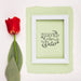 Free Save The Date Mock-Up Picture Frame And Tulip Flower Psd