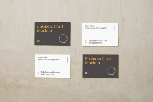 Free Scattered Business Card Mockup