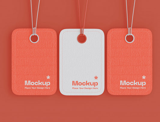 Free Set Of Label Price Tags Mockup Psd