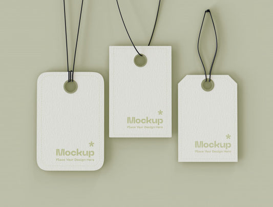 Free Set Of Label Price Tags Mockup Psd