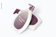 Free Shampoo Bottles With Pump Mockup, Leaned Psd