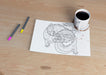 Free Sheet With Sketch And Cup Of Coffee Beside Psd