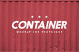 Free Shipping Container Logo Mockup Psd