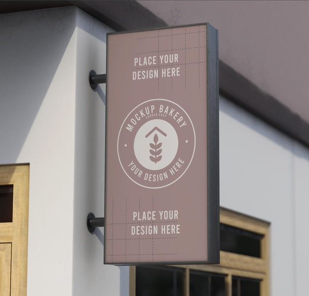 Free Shop Corner Mock-Up Composition Psd